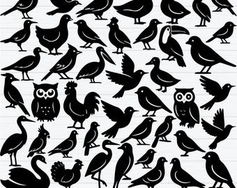 Birds Svg Bundle, Birds Png Bundle, Birds Clipart, Birds Cut Files For Cricut, Flaying Birds Svg, Birds Silhouette, Birds Vector, Birds Svg