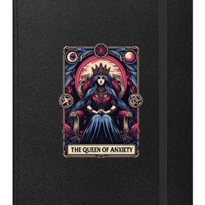 Cuaderno de ansiedad con cartas del tarot Cuaderno encuadernado en tapa dura