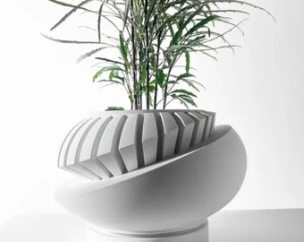 Modern Planter Succulent Cactus Plant Pot Drainage Hole With Stand Multiple Sizes Modern Luxe Planter 3D Printed