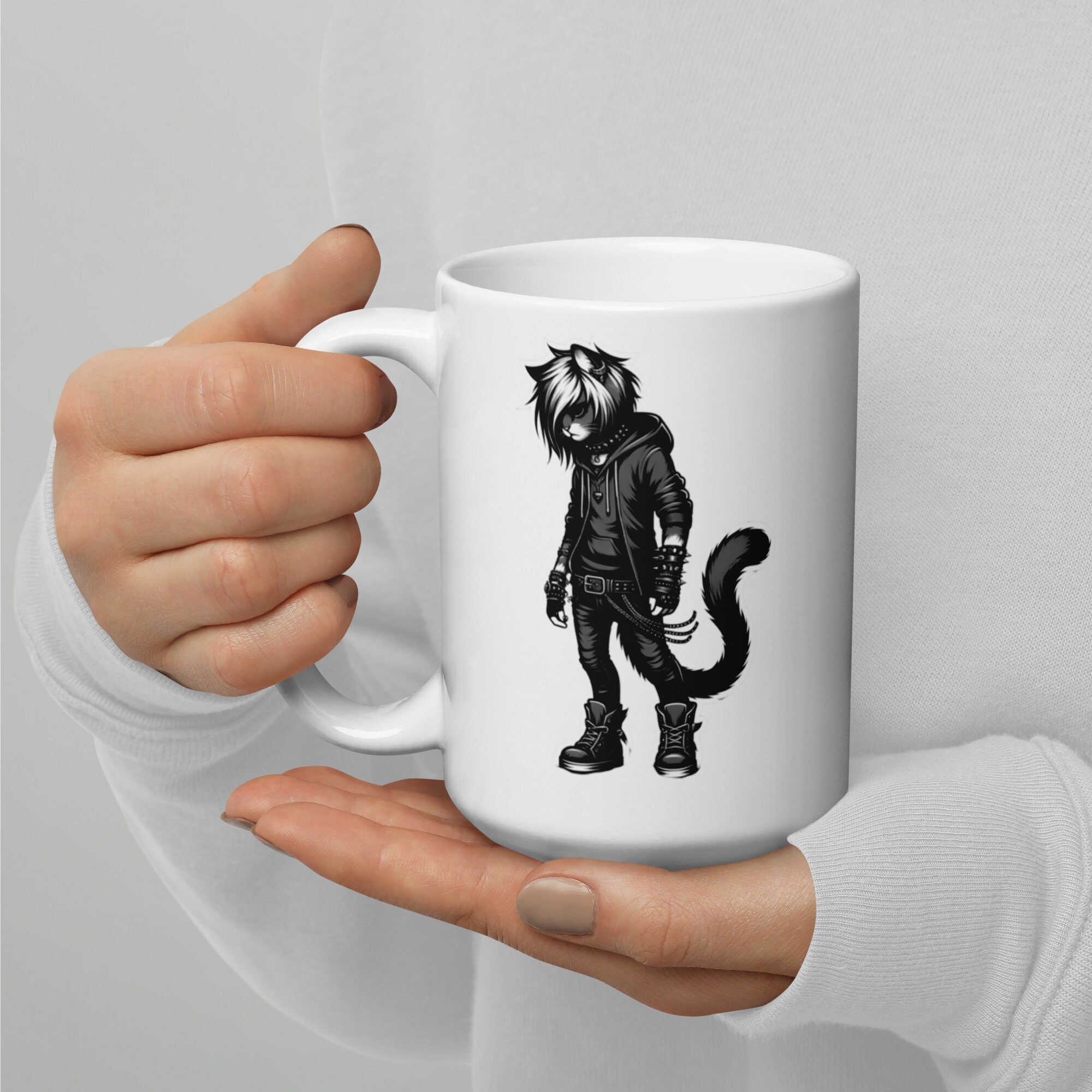 Lustige Emo Katzentasse Alternative Kätzchen Katze Kaffeetasse Mehrere Größen