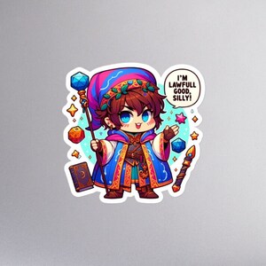 DND Mage RPG Sticker Sorcerer Wizard Table Top D20 Dungeons and Dragons Bubble-Free Stickers