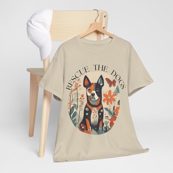 Rescue The Dogs T Shirt, Cotton Unisex Shirt, Rescue Dog Lover, Gift For Dog Lover, Support Dog Rescues, T Shirt For A Cause