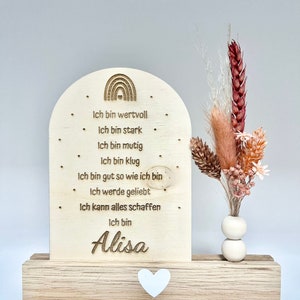 Stand per affermazioni in legno personalizzato