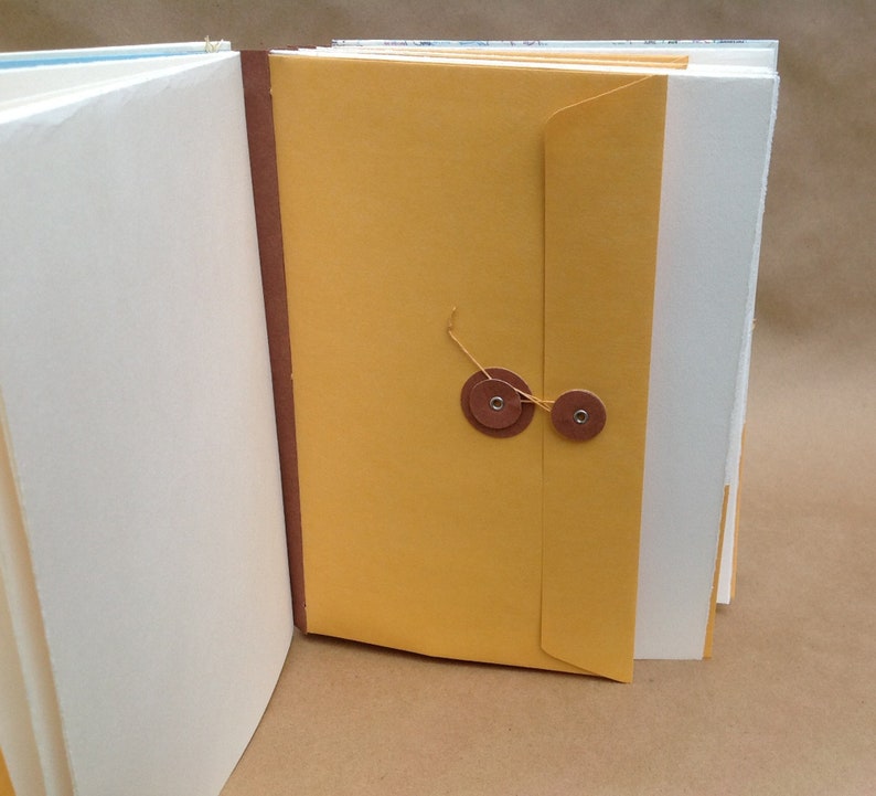 Large Expandable Travel Journal with pockets and envelopes, Combination Notebook, Scrapbook and Photo Album image 6