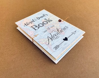 Book of Adventures Personalized Travel Journal for spouse, boyfriend or girlfriend