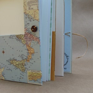 Personalized Italy Travel Journal with Pockets, Envelopes and Map image 7