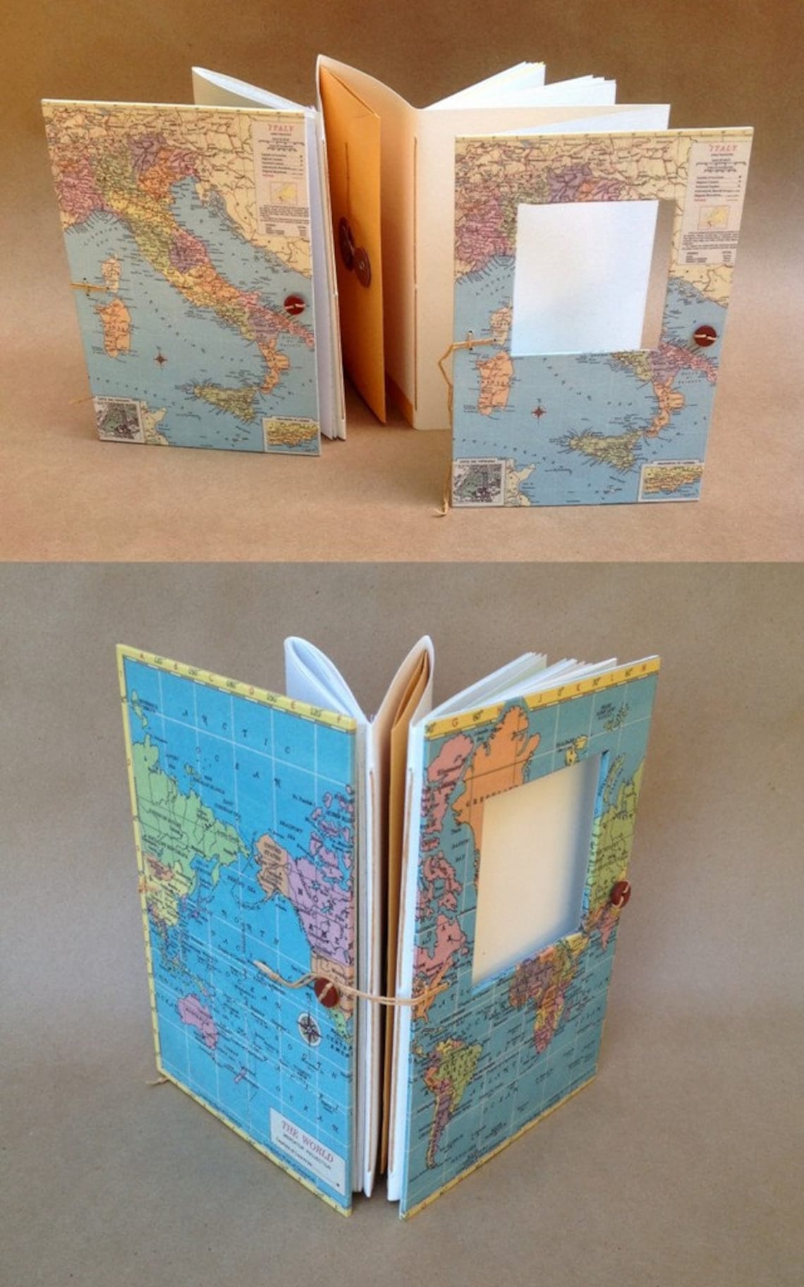 Personalized Travel Journal With Pockets and Envelopes Choose Etsy
