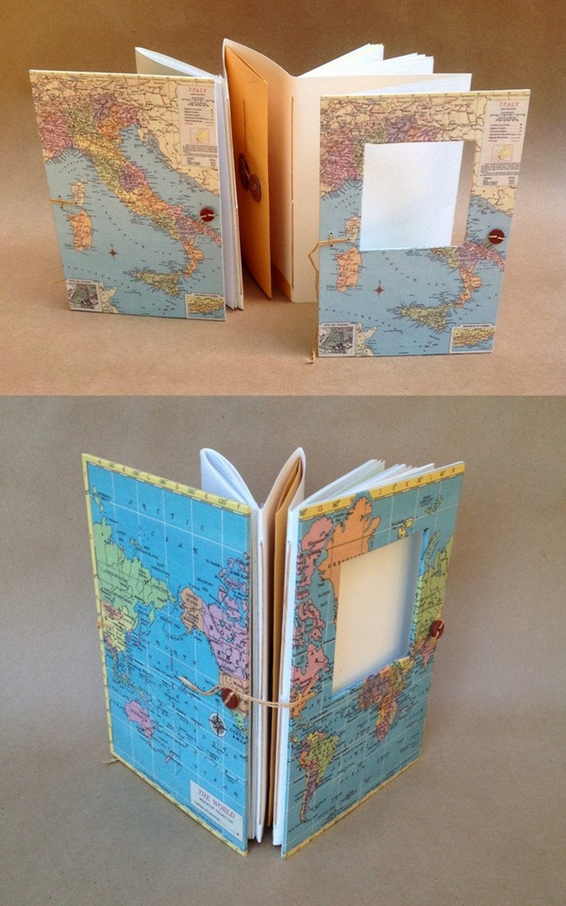 Personalized Travel Journal With Pockets and Envelopes Choose Etsy