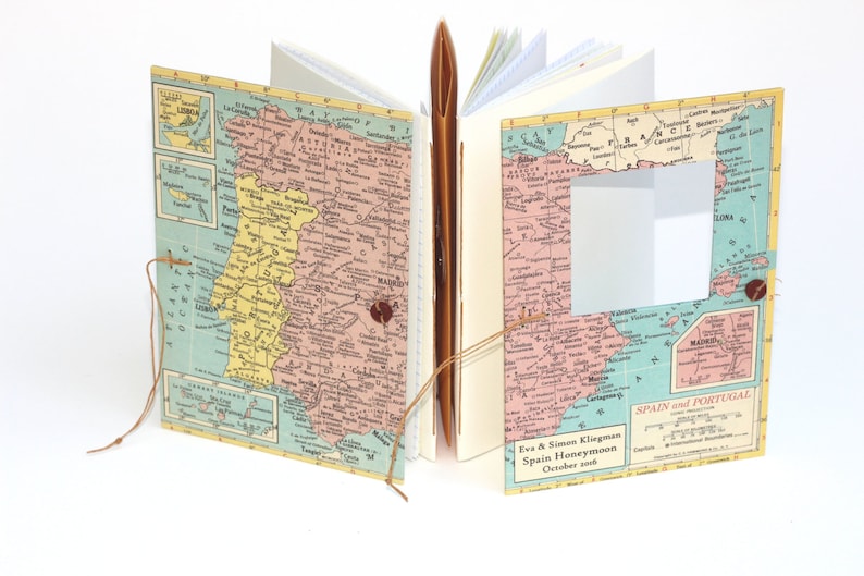 Spain Travel Journal with Pockets and Envelopes, Personalized for You image 1