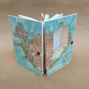 Personalized Iceland Travel Journal with Pockets and Envelopes