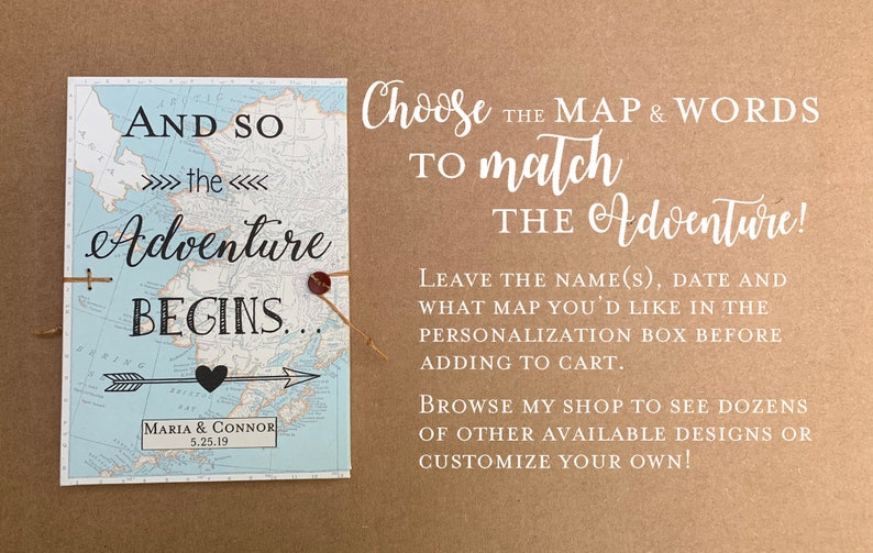 Personalized Travel Journal with Pockets and Envelopes, Choose your Map image 8