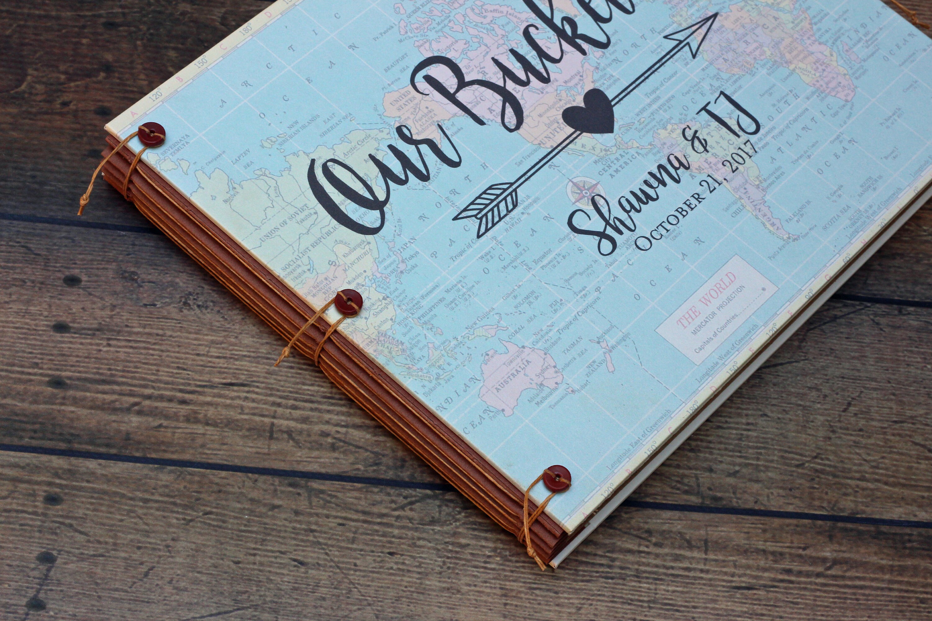 Our Bucket List Scrapbook or Photo Album Wedding Guest Book Etsy