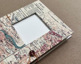 Prague Travel Journal with Pockets, Envelopes and Map, Personalized