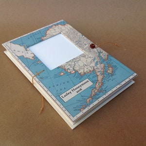 Personalized Alaska Travel Journal with Pockets, Envelopes and Vintage Map, Alaska cruise 2019, Northern Lights Trip