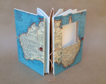 Personalized Australia Traveler's Notebook with Pockets and Envelopes