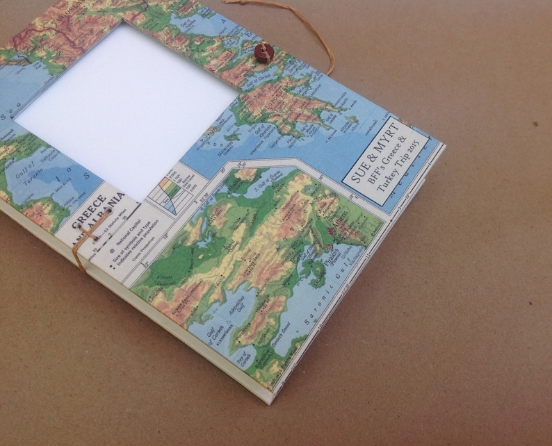 Personalized Greece Travel Journal with Pockets and Envelopes image 1