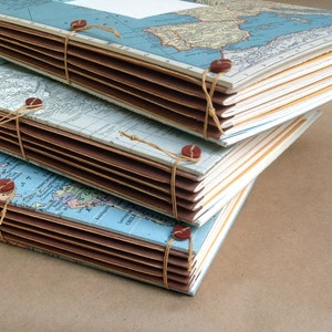 Large Expandable Travel Journal with pockets and envelopes, Combination Notebook, Scrapbook and Photo Album image 2