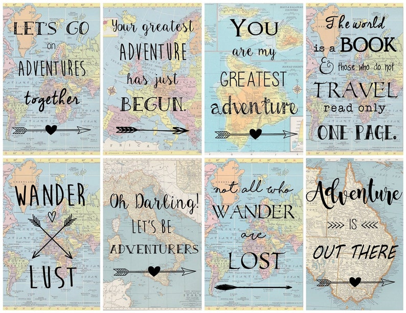 Personalized Adventure Book with Choice of Map and Travel Quote image 6