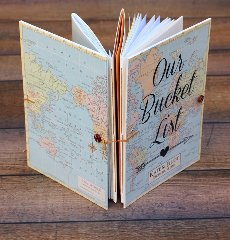 Bucket List Journal, Personalized Wedding Anniversary or Retirement Gift image 3