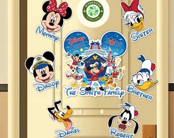 Personalized Mickey & Friends Disney Cruise Magnet, Disney Family Cruise Ship Stateroom Door, My First Disney Cruise 2024, Disney Wish Dream