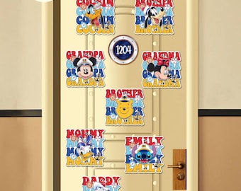 Personalized Mickey & Friends Disney Cruise Magnet, Disney Family Cruise Ship Stateroom Door, Disney Wish Dream Fantasy Magic Wonder Magnets