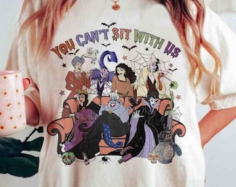 Vintage Disney Villains Shirt, Disney Halloween Shirt, Pick Your Poison, Female Villains Evil Friends Gift, Maleficent Evil Queen Cruella