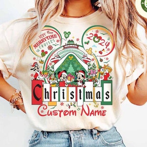 Personalized Mickey and Friends Christmas Disney Cruise Shirt, Disney Family Christmas Very Merrytime Cruises 2024, Disney Christmas Cruise