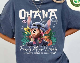 Ohana means family Disney Stitch Shirt, Stitch Live Action 2025, Lilo and Stitch Disney Girl Trip Shirt, WDW Disneyland Family Vacation 2025