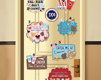 Mickey Minnie Snack Drink Disney Cruise Magnet, Snacking Drinking Family Cruise Ship Stateroom Door, Disney Wish Dream Magic Wonder Fantasy