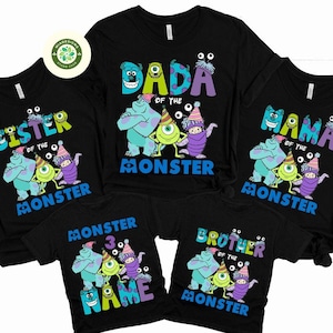 Personalized Monster Inc Birthday shirts, Monsters Family Birthday shirt, Disney Monster Inc shirt, Monster Inc Birthday Party Theme shirts