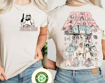 Two-sided Disney Star Wars Shirt, Galaxy's Edge May The Force Be With You, WDW Disneyland Star Wars Family, Happy Star Wars Day May The 4th