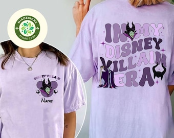 Two-sided In My Disney Villain Era Shirt, Maleficent Evil Queen Cruella Ursula Villains Evil Friends Girl Trip Shirt, Disney Group Matching