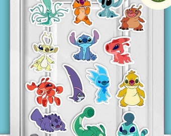 Disney Stitch Experiments Cruise Door Magnet, Lilo & Stitch Cousin Birthday Boy/Girl, Stitch Angel Couple Family Cruise Ship Stateroom Door
