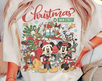 Mickey & Friends Christmas on Main Street Shirt, Disney Christmas Shirt, Mickey's Very Merry Christmas Party, Holiday Family Christmas Tree