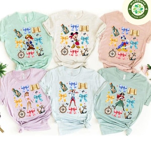 Coquette Bows Disney Pirates Shirt, Yo Ho Yo Ho A Pirate&#39;s Life for Me, Mickey and Friends Disney Cruise Shirt, Disney Princess Pirate Trip