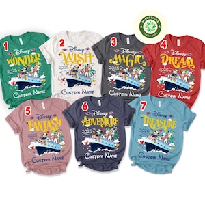 Personalized Disney Cruise Shirt, Mickey and Friends Family Cruise Trip 2025, Cruise Squad Disney Wish Dream Magic Wonder Fantasy Treasure