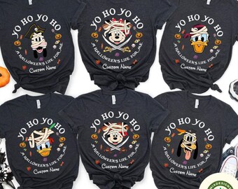 Personalized Yo Ho Yo Ho A Halloween's Life for Me Mickey & Friends Mummy Disney Pirate Shirt, Pirates of the Caribbean Disney Cruise Shirt