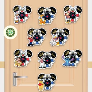 Personalized Mickey & Friends Disney Cruise Magnet, Disney Family Cruise Ship Stateroom Door, My First Disney Cruise 2025, Disney Wish Dream