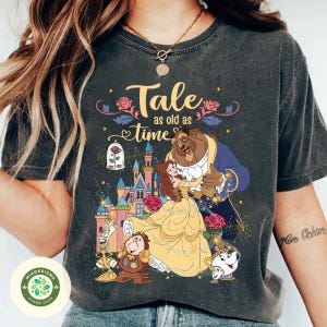 Vintage Tale as old as time Belle Princess T-shirt, Beauty and The Beast Disney Magic Kingdom WDW Disneyland tee, Disney princess trip shirt