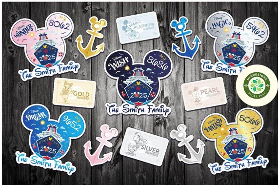 Personalized Mickey Ear Castaway Club Levels Disney Cruise Magnet