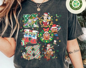 Ho Ho Ho Toy Story Christmas shirt, Woody Buzz Lightyear Jessie Bo Peep Christmas sweatshirt, WDW Disneyland family shirts