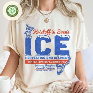 Vintage Kristoff & Sven&#39;s Ice Harvesting and Delivery shirt, Disney Frozen Olaf T-Shirt, Magic Kingdom Shirt, WDW Disneyland trip Tee