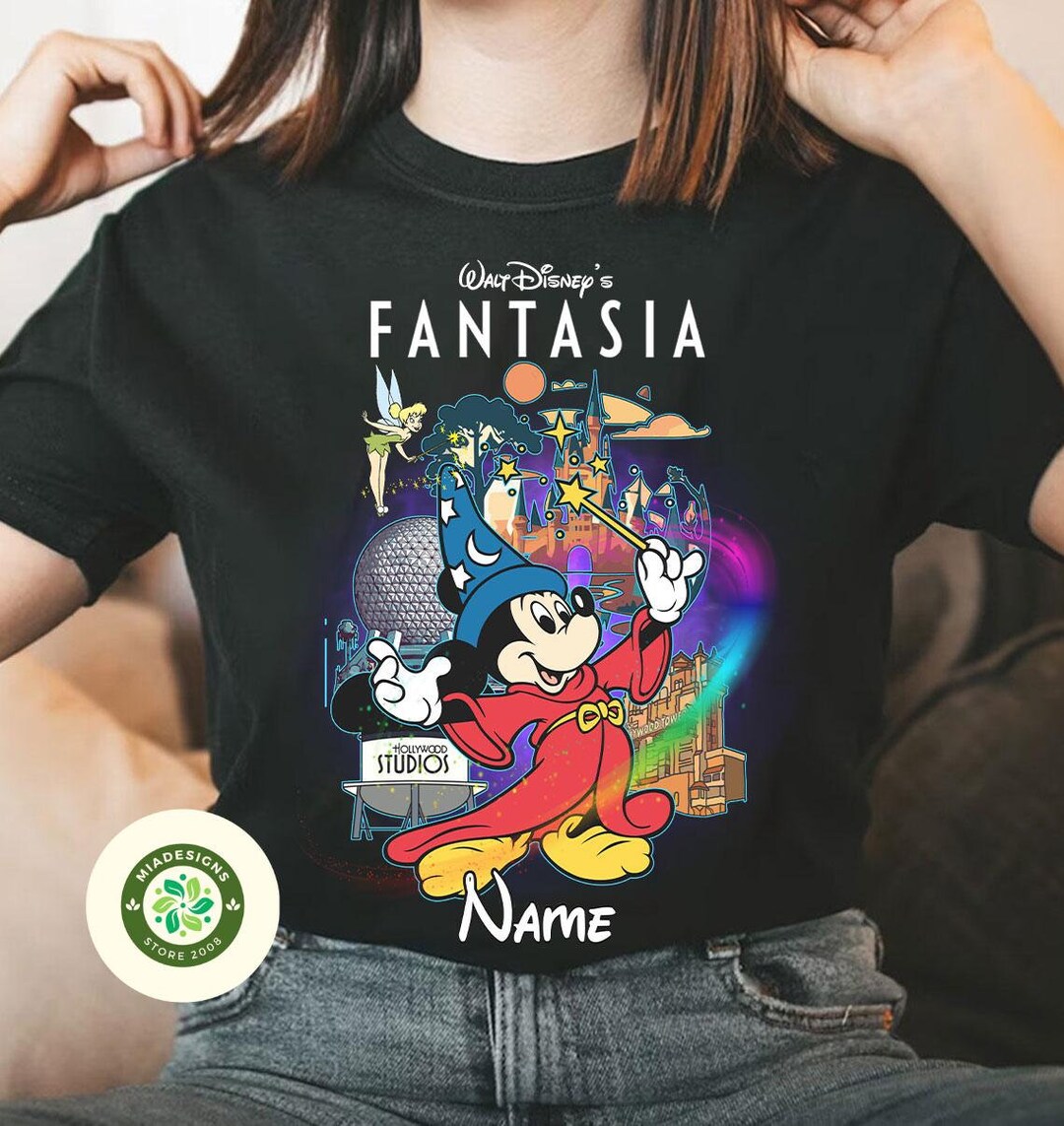 Personalized Disney Fantasia Movie Shirt, Fantasia Sorcerer Mickey 