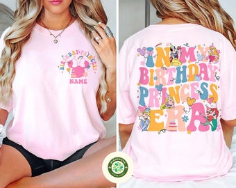 Two-sided In My Birthday Princess Era shirt, Disney Princess Birthday Shirt, WDW Disneyland Castle Family Birthday Trip, Birthday Girl