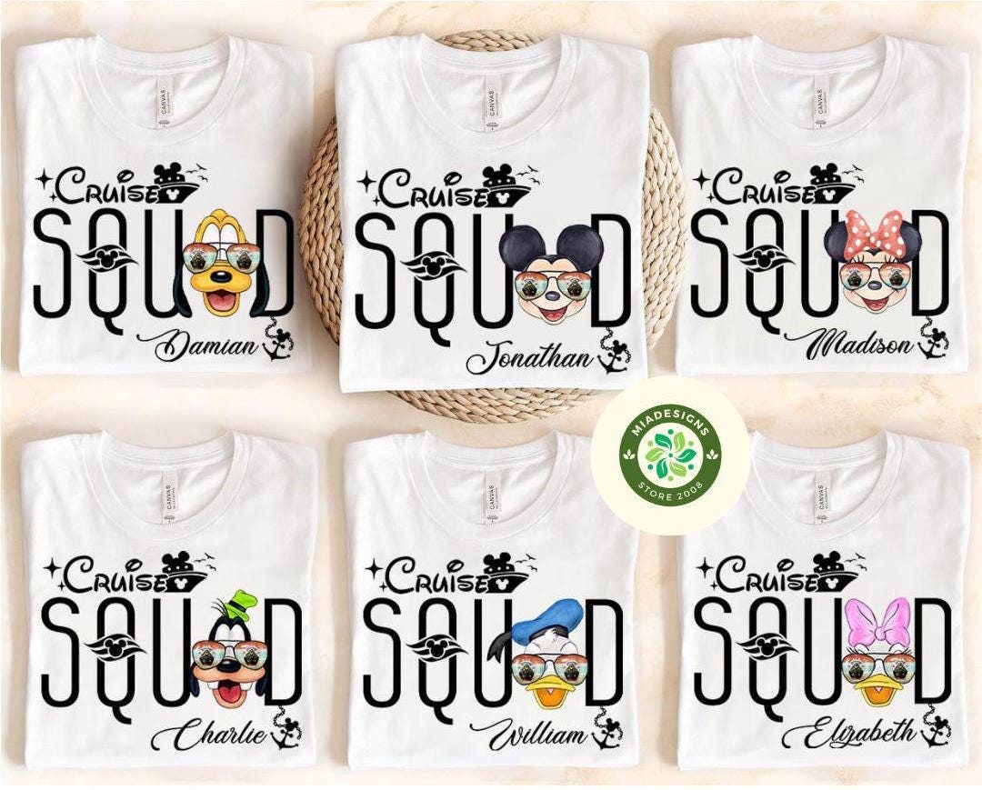 Personalized Mickey & Friends Disney Cruise Squad Shirt, Disney Family