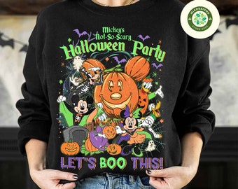 Mickey and Friends Disney Halloween Shirt, Mickey's Not So Scary Halloween Party 2025, WDW Disneyland Family Halloween Tee, Disney Pumpkin