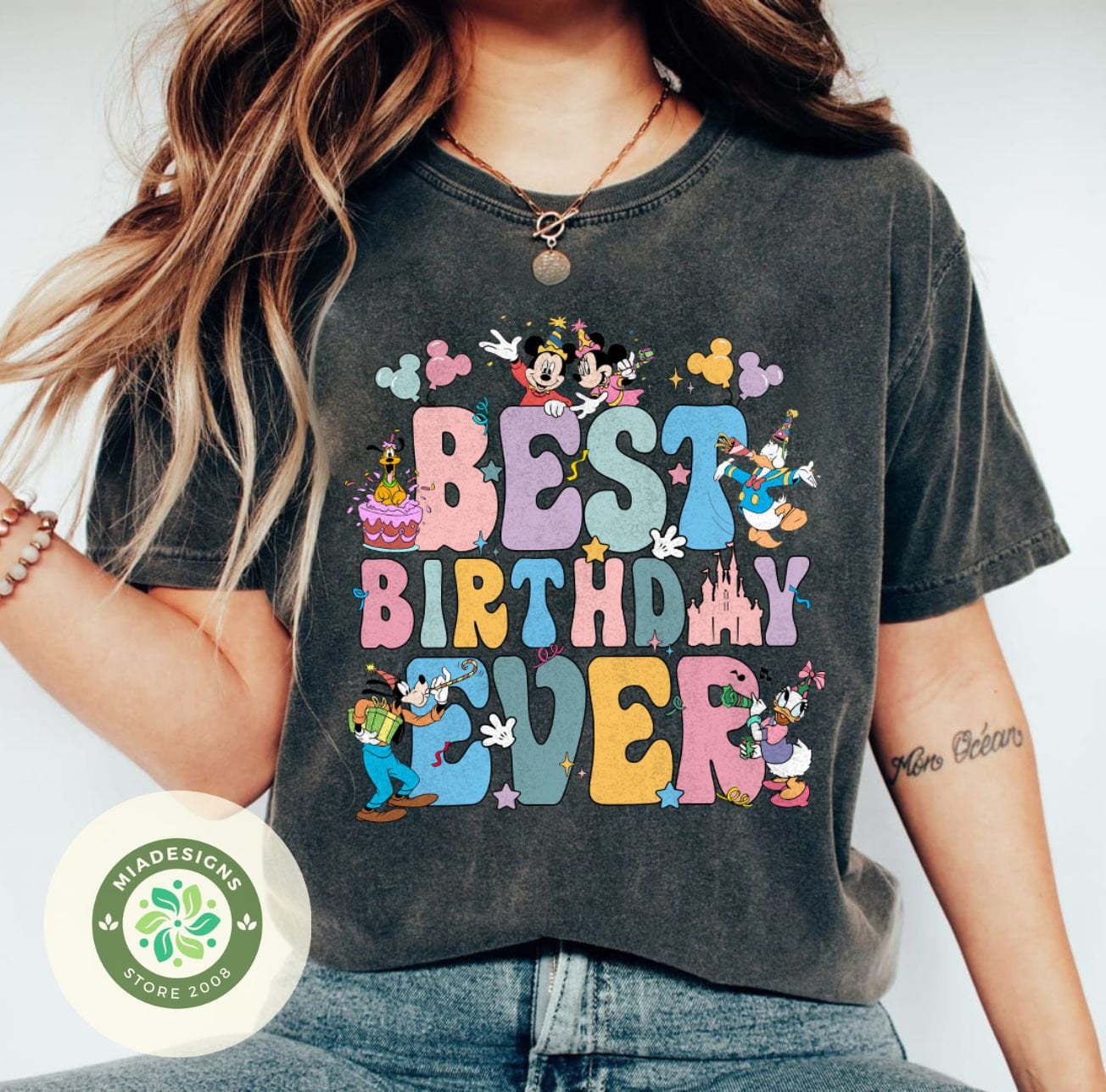 Best Birthday Ever Birthday Squad Mickey & friends Disney Birthday trip shirts, WDW Disneyland Birthday Girl Boy Family Group Tee shirt