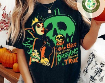 Disney Villains Evil Queen Shirt, Disney Princess Snow White and the Seven Dwarfs Apple Poison, Pick Your Poison, One Bite dreams come true