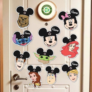 Personalized Mickey & Friends Disney Cruise Magnet, Stitch Star Wars Toy Story Disney Princess Magnet, Disney Family Cruise Stateroom Door