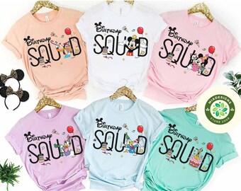 All Characters Mickey and Friends Disney Birthday Shirt, Birthday Squad Shirt, Best Birthday Ever, Family Birthday Boy, Birthday Girl Shirt